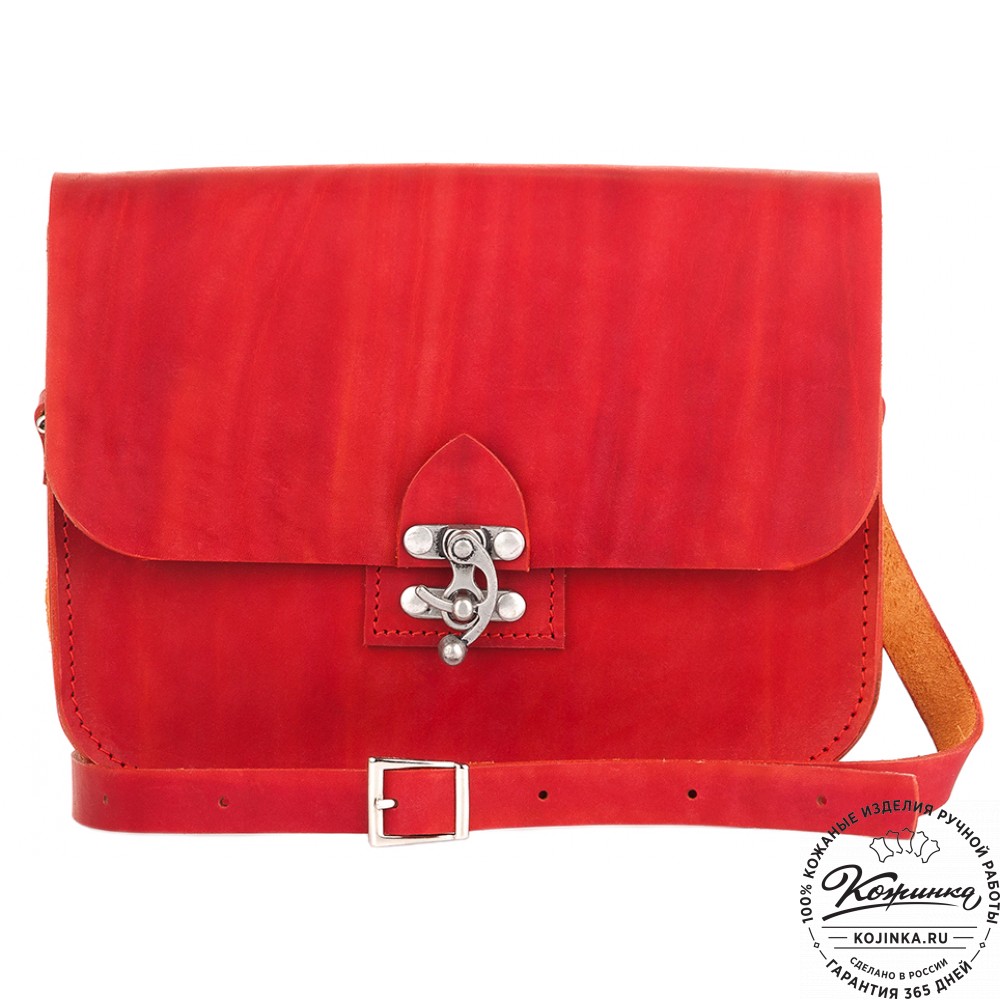 Кожаная сумка ручной работы "Кэтрин" (красная)